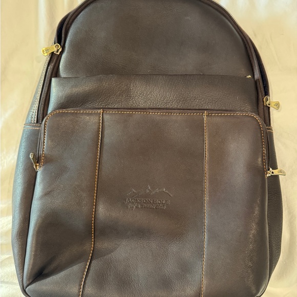 Black Leather Backpack - Picture 4 of 4